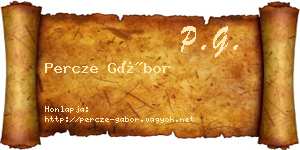 Percze Gábor névjegykártya