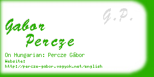 gabor percze business card